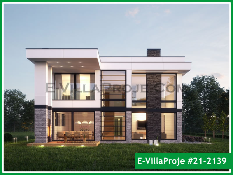 CVL-21-2139 • 300 m² 5+1 Dubleks Çelik Villa - Mimari Dış Cephe ve Kat Planı
