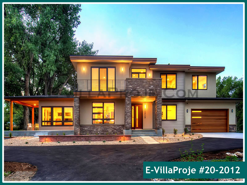 CVL-20-2012 • 301 m² 5+1 Dubleks Çelik Villa - Mimari Kat Planı ve Dış Cephe
