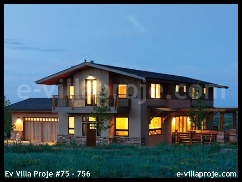 CVL-75-756 • 304 m² 5+1 Dubleks Çelik Villa - Mimari Kat Planı ve Dış Cephe