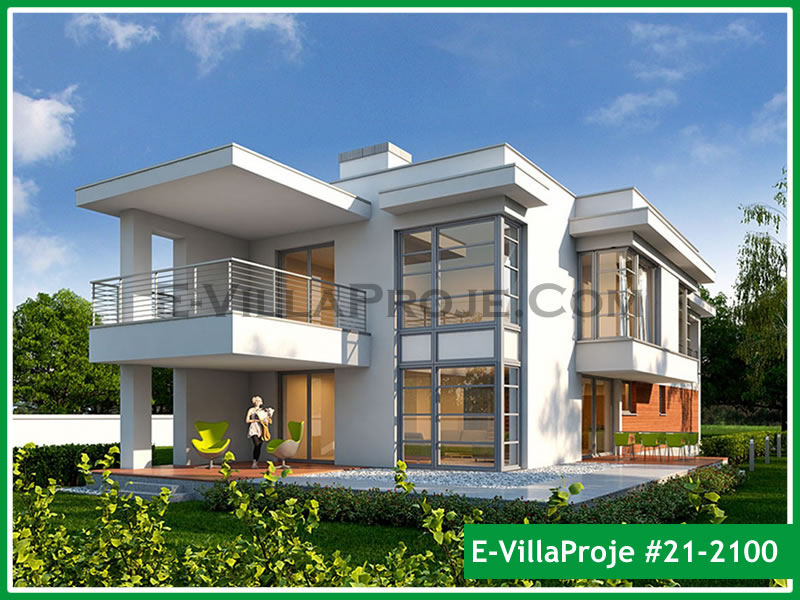 CVL-21-2100 • 304 m² 5+1 Dubleks Çelik Villa - Mimari Kat Planı ve Dış Cephe