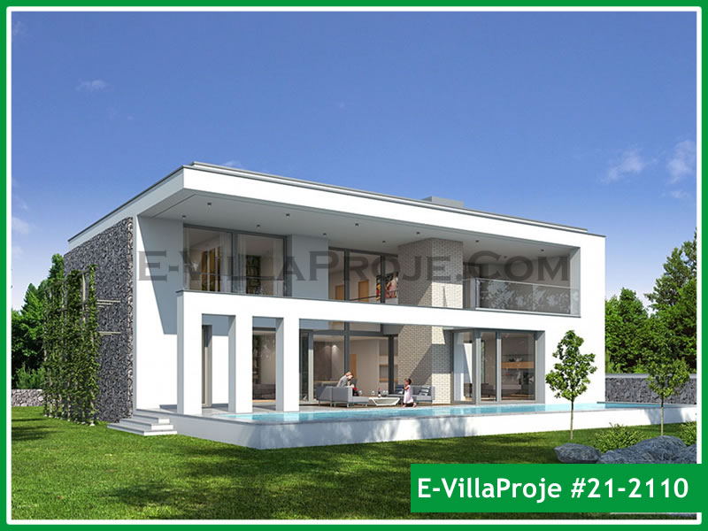 CVL-21-2110 • 310 m² 5+1 Dubleks Çelik Villa - Mimari Kat Planı ve Dış Cephe