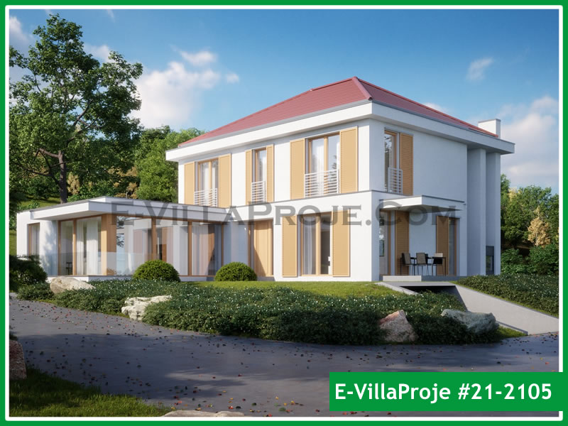 CVL-21-2105 • 311 m² 5+1 Dubleks Çelik Villa - Mimari Kat Planı ve Dış Cephe