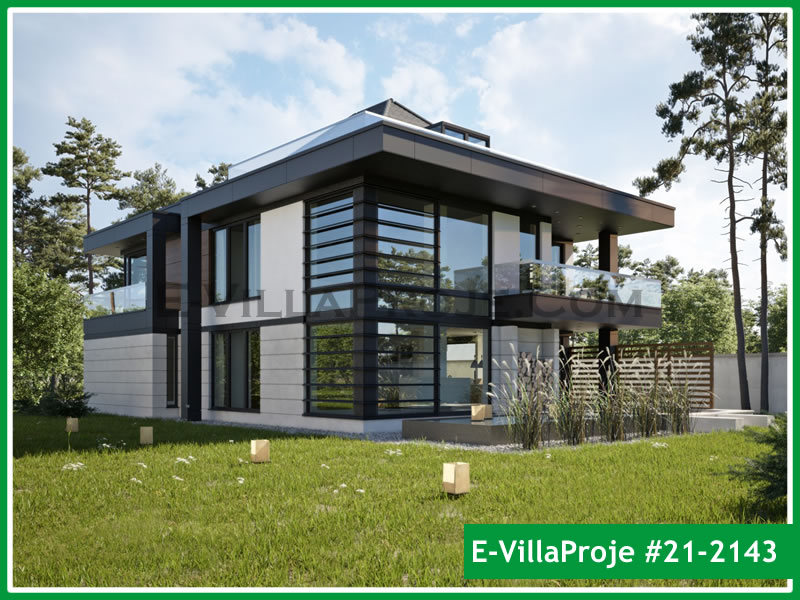 CVL-21-2143 • 315 m² 5+1 Dubleks Çelik Villa - Mimari Kat Planı ve Dış Cephe
