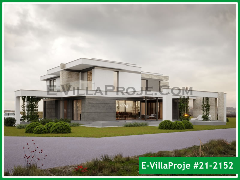 CVL-21-2152 • 316 m² 5+1 Dubleks Çelik Villa - Mimari Kat Planı ve Dış Cephe