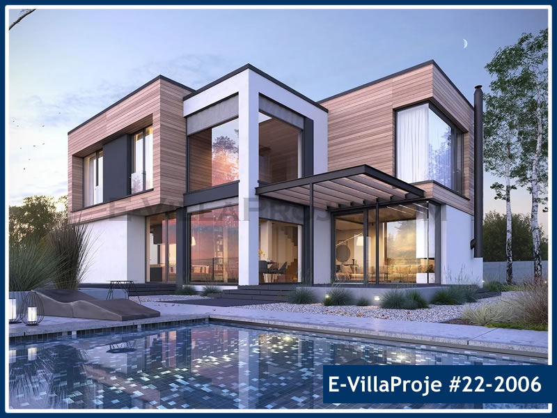 CVL-22-2006 • 317 m² 5+1 Dubleks Çelik Villa - Mimari Kat Planı ve Dış Cephe