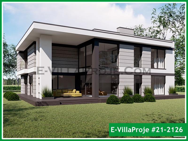 CVL-21-2126 • 319 m² 5+1 Dubleks Çelik Villa - Mimari Kat Planı ve Dış Cephe