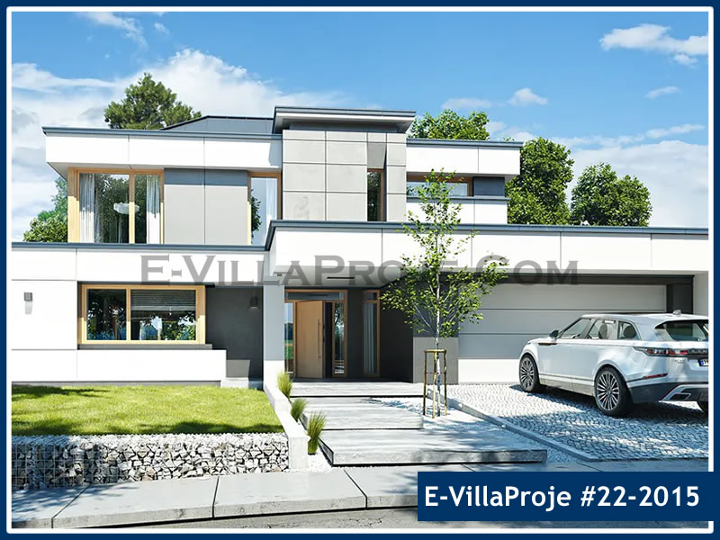 CVL-22-2015 • 326 m² 5+1 Dubleks Çelik Villa - Mimari Kat Planı ve Dış Cephe