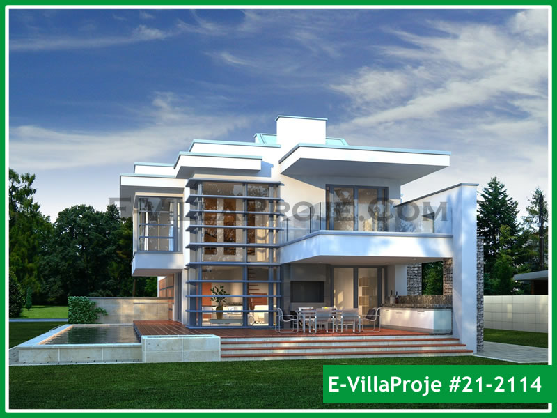 CVL-21-2114 • 328 m² 5+1 Dubleks Çelik Villa - Mimari Kat Planı ve Dış Cephe