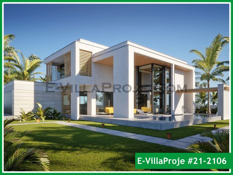 CVL-21-2106 • 329 m² 5+1 Dubleks Çelik Villa - Mimari Kat Planı ve Dış Cephe