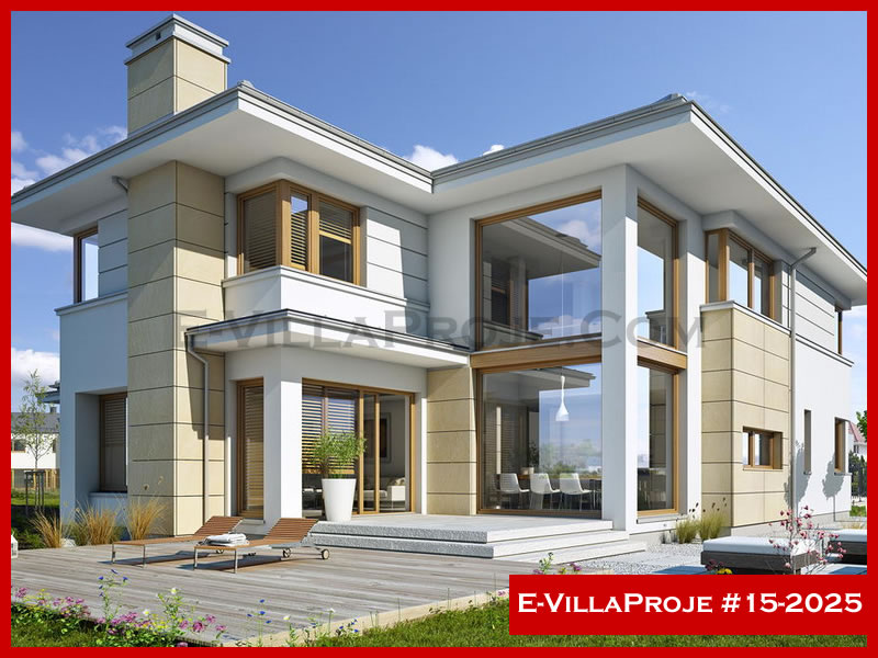 CVL-15-2025 • 336 m² 5+1 Dubleks Çelik Villa - Mimari Kat Planı ve Dış Cephe