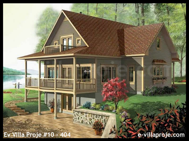 CVL-10-404 • 340 m² 5+1 Tripleks Çelik Villa - Mimari Kat Planı ve Dış Cephe