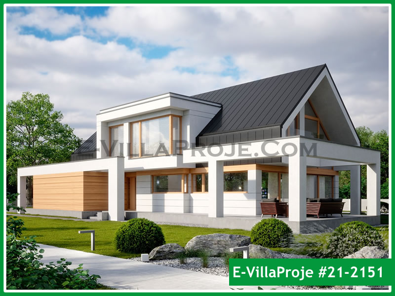CVL-21-2151 • 343 m² 5+1 Dubleks Çelik Villa - Mimari Kat Planı ve Dış Cephe