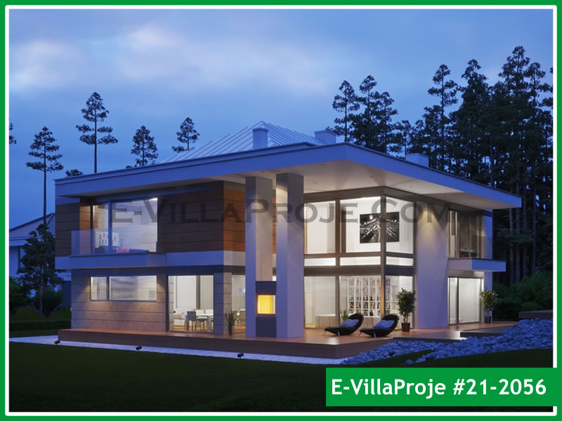 CVL-21-2056 • 348 m² 5+1 Dubleks Çelik Villa - Mimari Kat Planı ve Dış Cephe