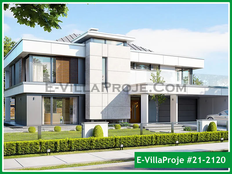 CVL-21-2120 • 355 m² 5+1 Dubleks Çelik Villa - Mimari Kat Planı ve Dış Cephe