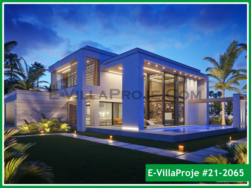 CVL-21-2065 • 356 m² 5+1 Dubleks Çelik Villa - Mimari Kat Planı ve Dış Cephe