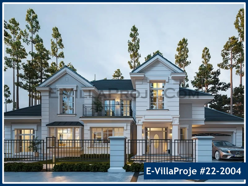 CVL-22-2004 • 371 m² 5+1 Dubleks Çelik Villa - Mimari Kat Planı ve Dış Cephe