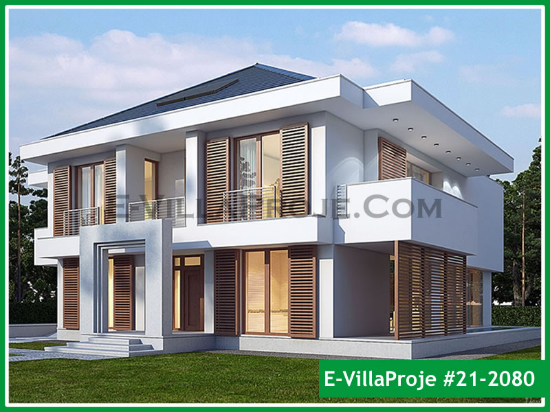 CVL-21-2080 • 371 m² 5+1 Dubleks Çelik Villa - Mimari Kat Planı ve Dış Cephe
