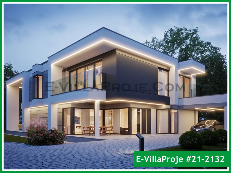 CVL-21-2132 • 376 m² 5+1 Dubleks Çelik Villa - Mimari Kat Planı ve Dış Cephe
