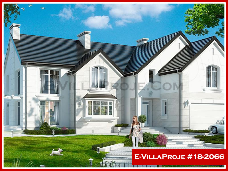 CVL-18-2066 • 383 m² 5+1 Dubleks Çelik Villa - Mimari Kat Planı ve Dış Cephe