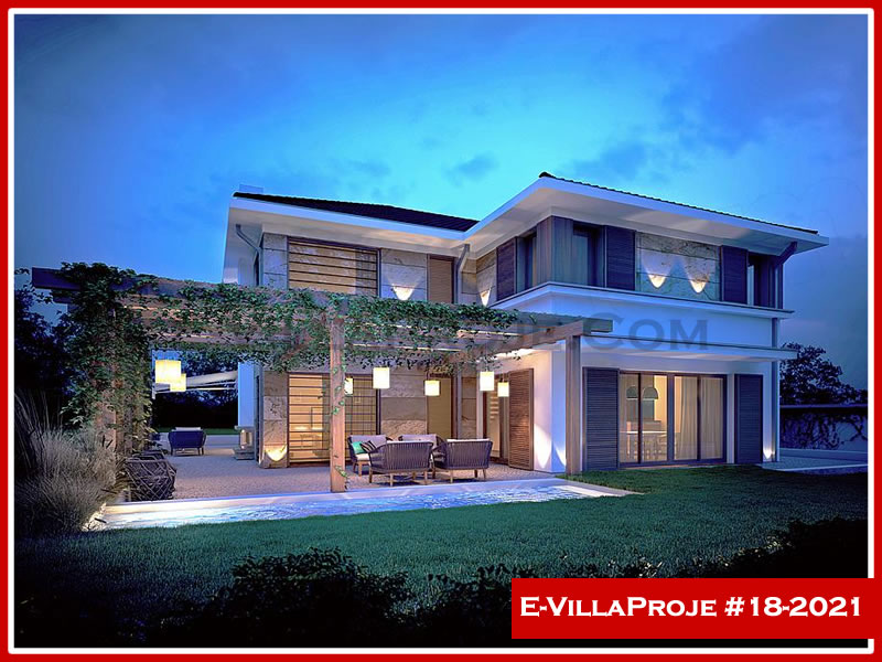 CVL-18-2021 • 391 m² 5+1 Dubleks Çelik Villa - Mimari Kat Planı ve Dış Cephe