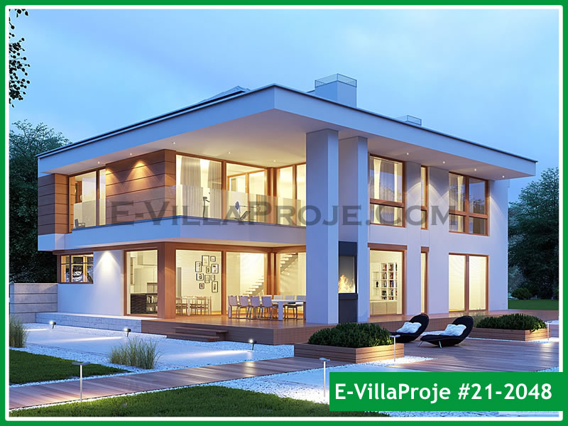 CVL-21-2048 • 391 m² 5+1 Dubleks Çelik Villa - Mimari Kat Planı ve Dış Cephe