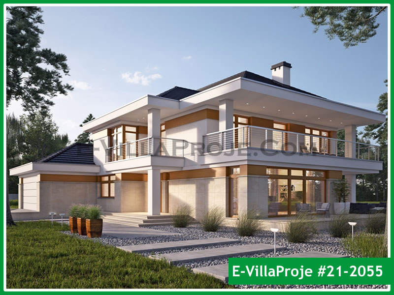 CVL-21-2055 • 403 m² 5+1 Dubleks Çelik Villa - Mimari Kat Planı ve Dış Cephe