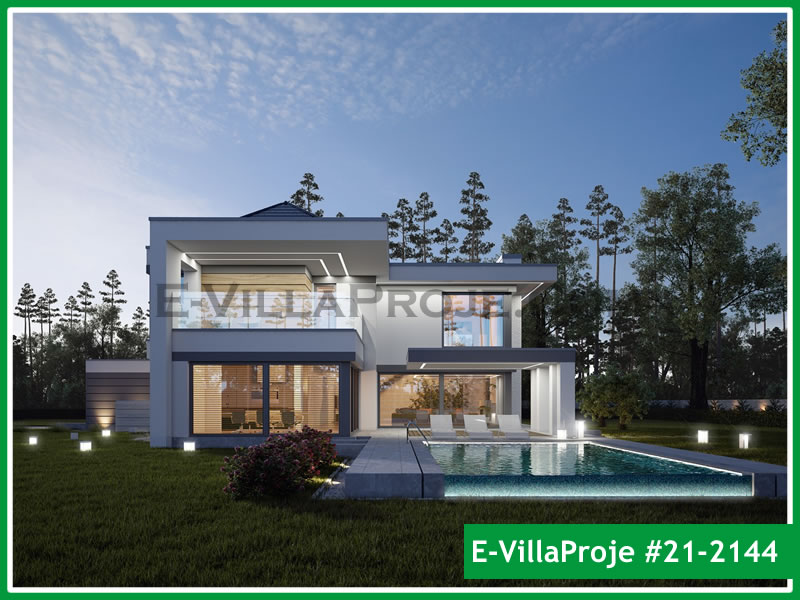 CVL-21-2144 • 415 m² 5+1 Dubleks Çelik Villa - Mimari Kat Planı ve Dış Cephe