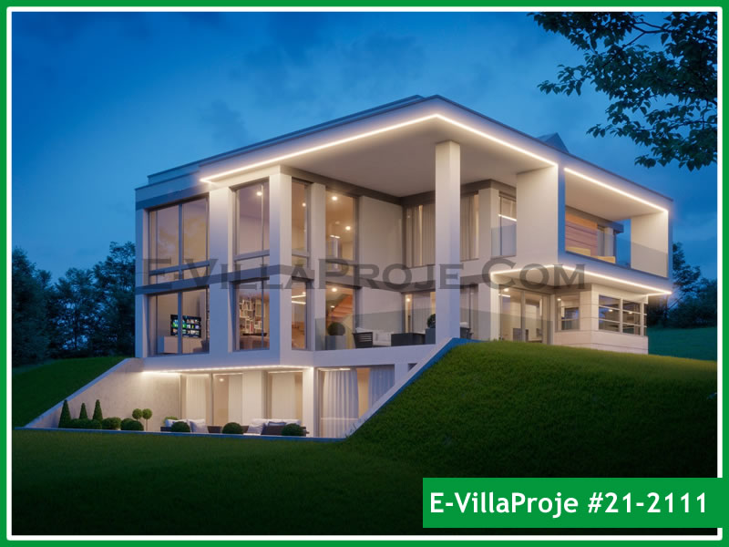 CVL-21-2111 • 429 m² 5+1 Dubleks Çelik Villa - Mimari Kat Planı ve Dış Cephe
