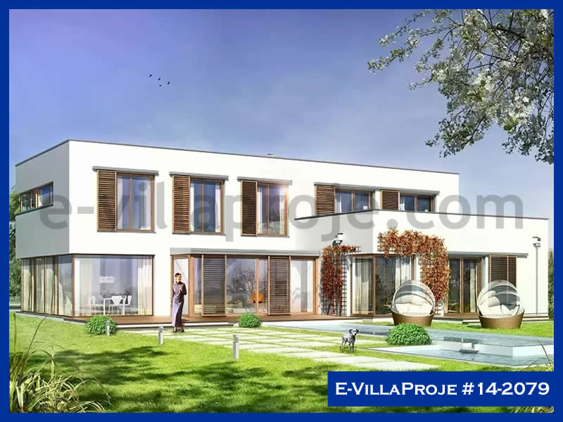 CVL-14-2079 • 436 m² 5+1 Dubleks Çelik Villa - Mimari Kat Planı ve Dış Cephe