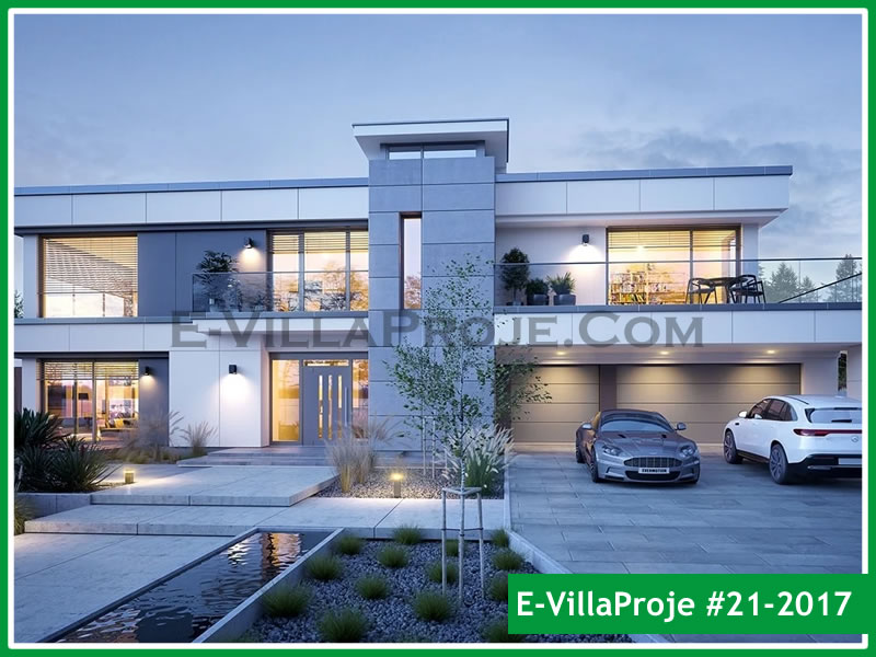 CVL-21-2017 • 440 m² 5+1 Dubleks Çelik Villa - Mimari Kat Planı ve Dış Cephe