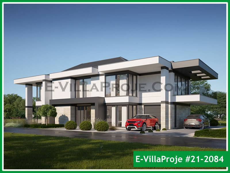 CVL-21-2084 • 457 m² 5+1 Dubleks Çelik Villa - Mimari Kat Planı ve Dış Cephe