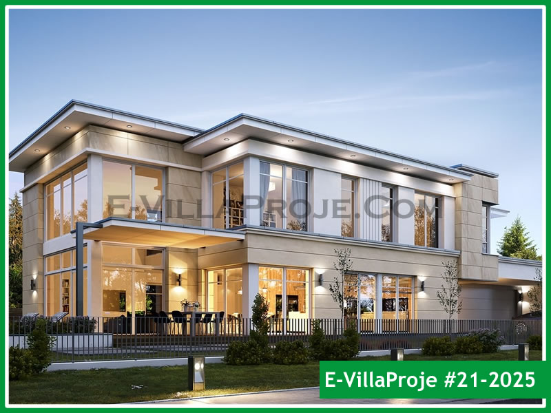 CVL-21-2025 • 507 m² 5+1 Dubleks Çelik Villa - Mimari Kat Planı ve Dış Cephe