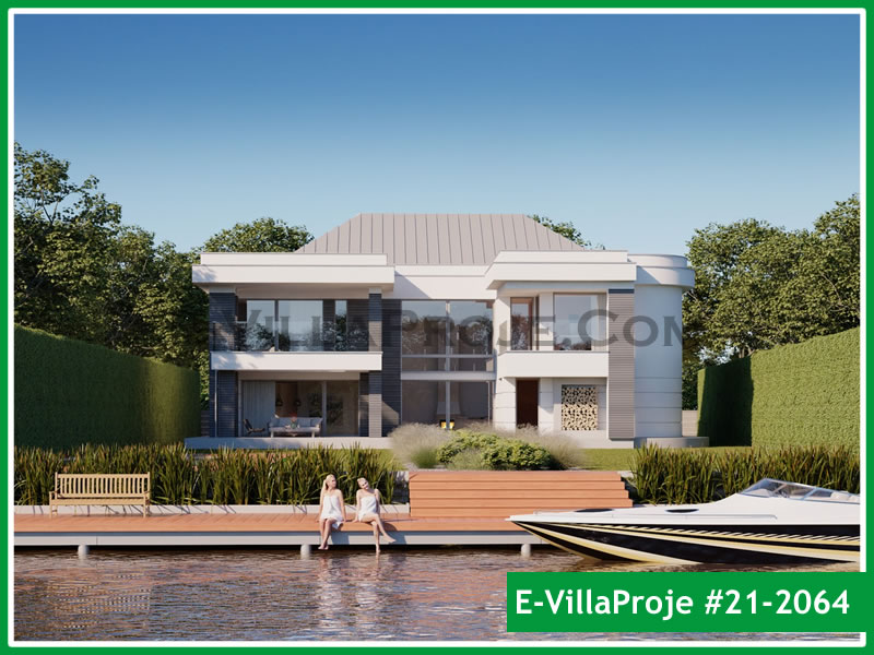CVL-21-2064 • 526 m² 5+1 Dubleks Çelik Villa - Mimari Kat Planı ve Dış Cephe