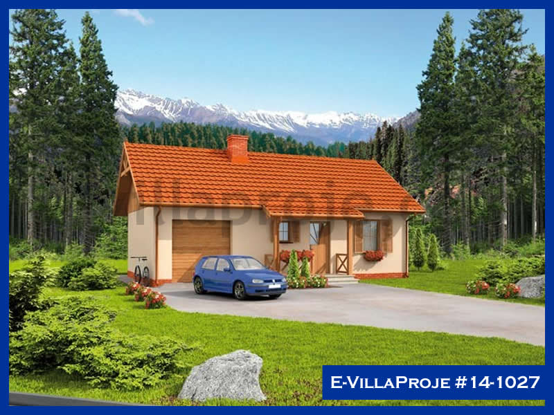 CVL-14-1027 • 60 m² 2+1 Tek Katlı Çelik Villa - Mimari Kat Planı ve Dış Cephe