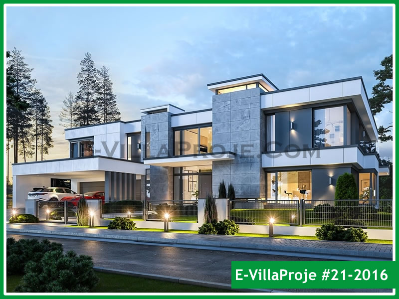 CVL-21-2016 • 648 m² 5+1 Dubleks Çelik Villa - Mimari Kat Planı ve Dış Cephe