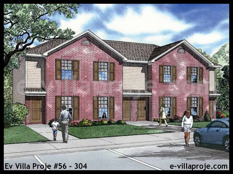 CVL-56-304 • 75 m² 2+1 Dubleks Çelik Villa - Mimari Kat Planı ve Dış Cephe