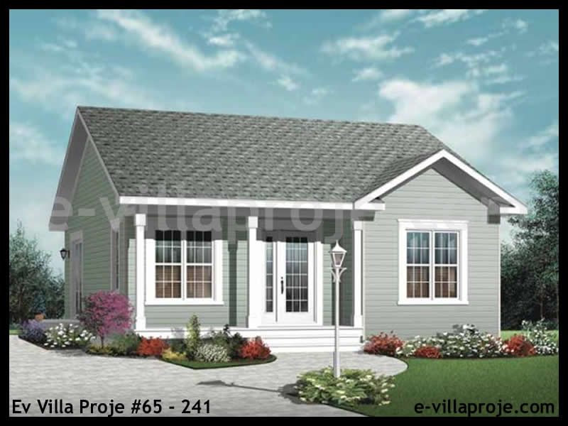 CVL-65-241 • 76 m² 2+1 Tek Katlı Çelik Villa - Mimari Kat Planı ve Dış Cephe