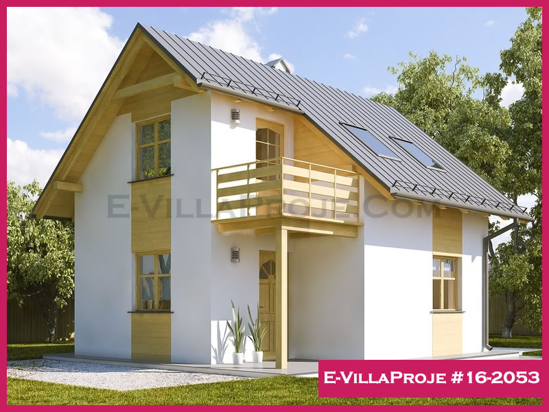CVL-16-2053 • 77 m² 2+1 Dubleks Çelik Villa - Mimari Kat Planı ve Dış Cephe