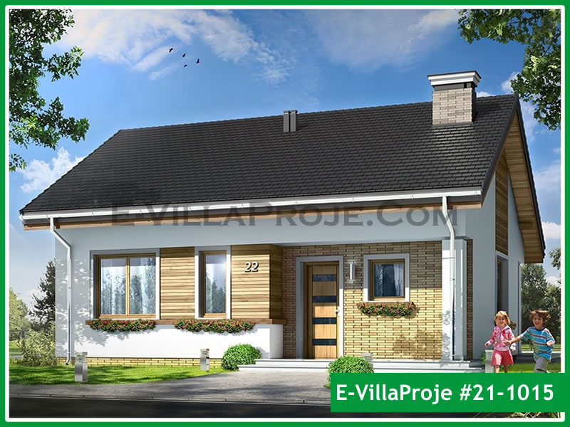 CVL-21-1015 • 83 m² 2+1 Tek Katlı Çelik Villa - Mimari Kat Planı ve Dış Cephe