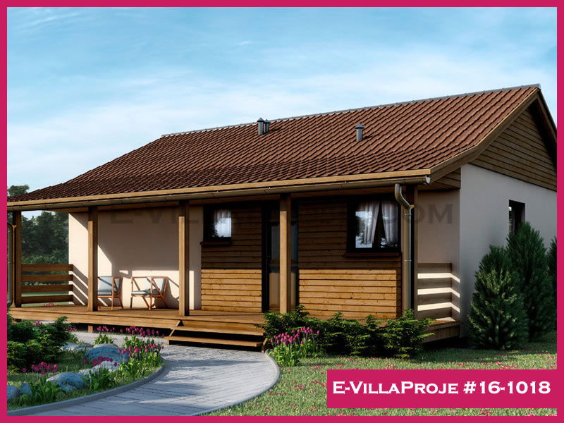 CVL-16-1018 • 84 m² 2+1 Tek Katlı Çelik Villa - Mimari Kat Planı ve Dış Cephe