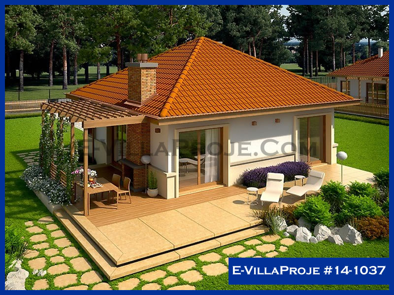 CVL-14-1037 • 85 m² 2+1 Tek Katlı Çelik Villa - Mimari Kat Planı ve Dış Cephe