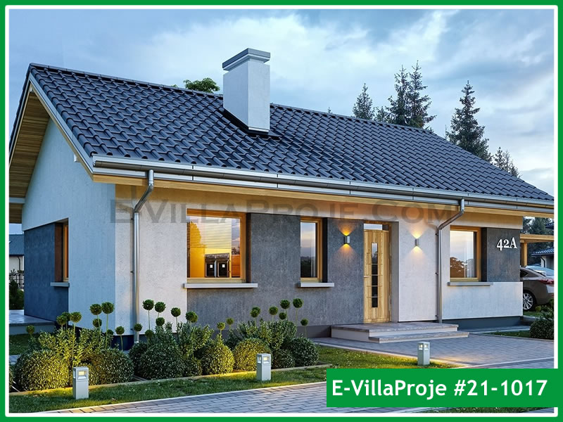 CVL-21-1017 • 88 m² 2+1 Tek Katlı Çelik Villa - Mimari Kat Planı ve Dış Cephe