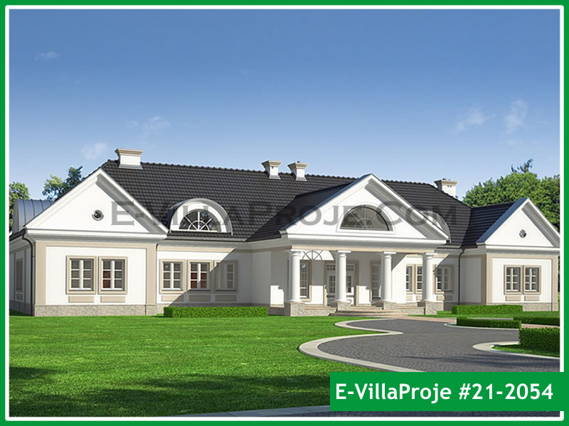 CVL-21-2054 • 890 m² 5+1 Dubleks Çelik Villa - Mimari Kat Planı ve Dış Cephe