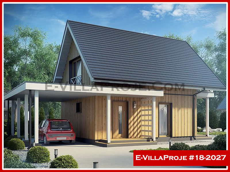 CVL-18-2027 • 92 m² 2+1 Dubleks Çelik Villa - Mimari Kat Planı ve Dış Cephe