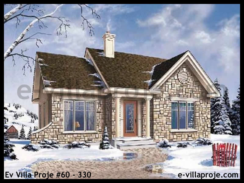 CVL-60-330 • 92 m² 2+1 Tek Katlı Çelik Villa - Mimari Kat Planı ve Dış Cephe