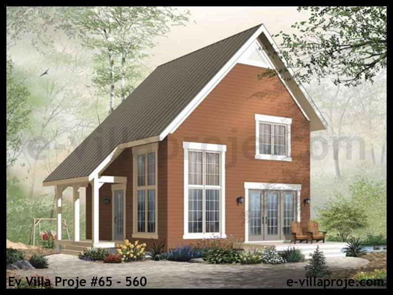 CVL-65-560 • 95 m² 2+1 Dubleks Çelik Villa - Mimari Kat Planı ve Dış Cephe