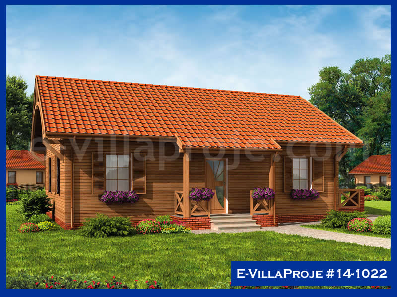 CVL-14-1022 • 96 m² 2+1 Tek Katlı Çelik Villa - Mimari Kat Planı ve Dış Cephe