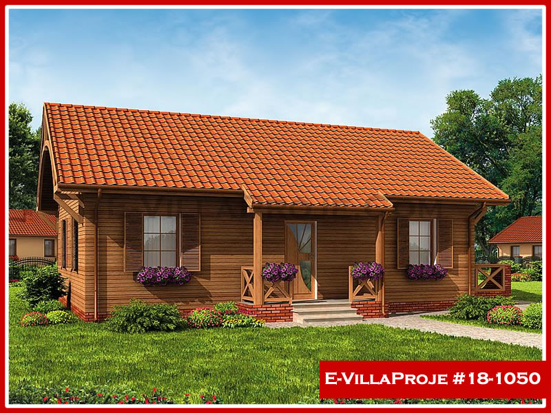 CVL-18-1050 • 96 m² 2+1 Tek Katlı Çelik Villa - Mimari Kat Planı ve Dış Cephe
