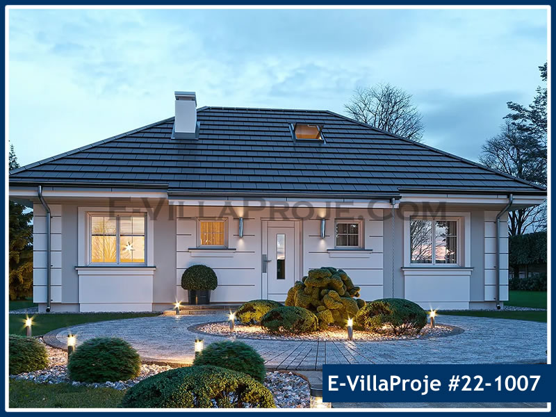 CVL-22-1007 • 96 m² 2+1 Tek Katlı Çelik Villa - Mimari Kat Planı ve Dış Cephe