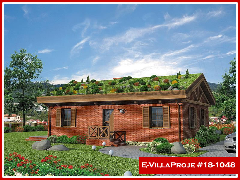 CVL-18-1048 • 96 m² 2+1 Tek Katlı Çelik Villa - Mimari Kat Planı ve Dış Cephe